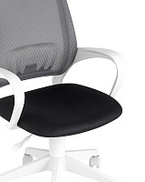 Кресло Stool Group TopChairs ST-BASIC-W серый, сетка/ткань, крестовина пластик пластик белый от Водопад  фото 2