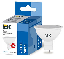 Лампа светодиодная IEK Eco LLE-MR16-7-230-65-GU5, MR16 софит 7 Вт, 6500 К, GU 5.3 от Водопад  фото 1