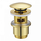 Донный клапан Cezares CZR-SAC-03 с системой &quot;Клик-клак&quot; с переливом, золото