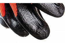 Перчатки полиэфирные Stels 67870 с чёрным нитрильным покрытием, размер L, 15 класс вязки от Водопад  фото 4