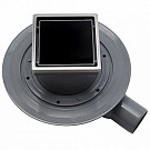Трап Pestan Confluo Standard Black Glass 13000101 напольный, с решёткой Black glass  под плитку