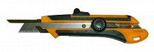 Нож с выдвижным лезвием Skrab 26821, выдвижная направляющая 18-0,5 мм прорезиненный корпуc от Водопад  фото 1
