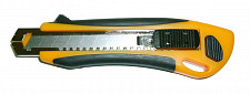 Нож с выдвижным лезвием Skrab 26822, усиленный 18-0,5 мм 3 лезвия прорезиненный корпус от Водопад  фото 1
