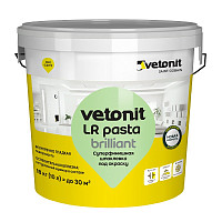 Шпаклевка Vetonit LR Pasta Brilliant суперфинишная готовая (18 кг) от Водопад  фото 1