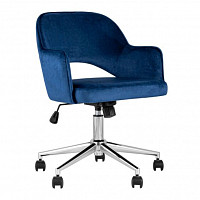 Кресло офисное Stool Group Кларк, велюр, синий от Водопад  фото 1