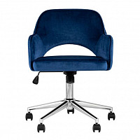 Кресло офисное Stool Group Кларк, велюр, синий от Водопад  фото 3