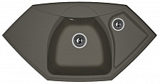 Мойка Florentina Сардиния 20.150.D0980.302 980x510, кварцевый композит, 1 чаша+ дополнительная чаша, цвет антрацит от Водопад  фото 1