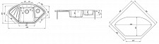 Мойка Florentina Капри 20.185.J1060.104 1060x575, кварцевый композит, 1 чаша+ дополнительная чаша, цвет бежевый от Водопад  фото 3