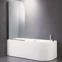 Шторка Bandhours Eco 210240001 80х140 для ванны, стекло прозрачное от Водопад  фото 1