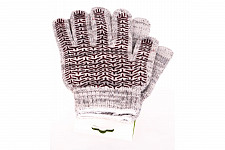 Перчатки Сибртех 68182 трикотажные усиленные, гелевое ПВХ-покрытие, 7 класс, бело-серый меланж от Водопад  фото 4