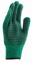 Перчатки Сибртех 68184 трикотажные усиленные, гелевое ПВХ-покрытие, 7 класс, зеленые от Водопад  фото 3
