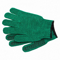 Перчатки Сибртех 68184 трикотажные усиленные, гелевое ПВХ-покрытие, 7 класс, зеленые от Водопад  фото 4