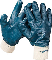 Перчатки Зубр 11272-L рабочие с манжетой, с полным нитриловым покрытием, размер L (9) от Водопад  фото 1
