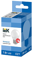 Лампа IEK LLE-G45-7-230-65-E27 светодиодная ECO G45 шар 7Вт 230В 6500К E27 от Водопад  фото 3
