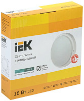 Светильник IEK LDPO0-4003-15-4000-K01, LED ДПО 4003 15Вт IP54 4000K круг белый от Водопад  фото 2