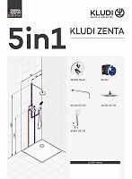 Душевой комплект Kludi Zenta 388320545 с термостатом для душа, хром от Водопад  фото 2