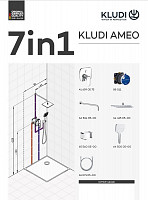 Душевой комплект Kludi Ameo 416720575 со смесителем для душа, хром от Водопад  фото 2