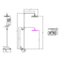 Душевая система Lemark Yeti LM7010C, термостат, хром от Водопад  фото 2