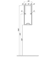 Шкафчик Акватон Сильва 1A215703SIW7R, 32 см, дуб Полярный, правый от Водопад  фото 4