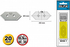 Лезвия OLFA OL-MCB-1 для ножа 20 мм от Водопад  фото 2