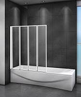 Шторка для ванны Cezares RELAX-V-4-90/140-C-Bi 900x1400, стекло прозрачное, профиль жемчужно серый от Водопад  фото 1