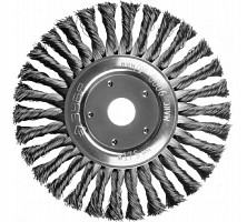 Щетка дисковая Зубр Профессионал 35190-175_z02 для УШМ, плетеные пучки стальной проволоки 0,5мм, 175х22мм от Водопад  фото 2