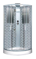 Душевая кабина Niagara Lux 7715WBK 900х900х2100 без г/м, стекло прозрачное, профиль хром, стенки серебро, поддон 15см от Водопад  фото 1