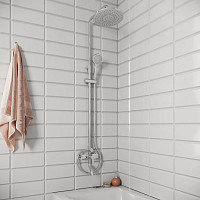 Смеситель Milardo Stripe STRSB1FM06 для ванны с верхним душем от Водопад  фото 4