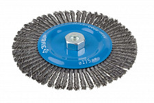 Щетка дисковая Зубр Эксперт 35192-175_z01 для УШМ, плетеные пучки стальной проволоки 0,5мм, 175ммхМ14 от Водопад  фото 1