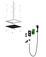 Душевая система Timo Petruma SX-5019/03SM встраиваемая, с термостатом, черная от Водопад  фото 3
