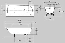 Стальная ванна Kaldewei Eurowa Form Plus 119812030001 170х70 от Водопад  фото 2