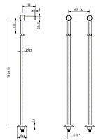 Колонны для напольного смесителя Boheme 603 Brilante, хром от Водопад  фото 2