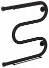 Полотенцесушитель водяной Сунержа 31-4008-5050 500х500 2П, 1&quot; змеевик М-образный+, черный матовый