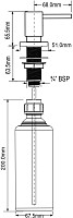 Диспенсер для жидкого мыла Mc Alpine HC20-CPB хром (круглый) от Водопад  фото 2