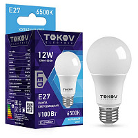 Лампа светодиодная Tokov Electric TKE-A60-E27-12-6.5K, 12 Вт, А60 6500 К, Е 27, 176-264 В от Водопад  фото 1