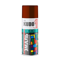 Эмаль аэрозольная Kudo KU-1024 универсальн. красно-коричневая (0,52 л) от Водопад  фото 1