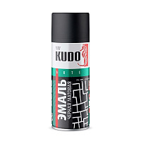 Эмаль аэрозольная Kudo KU-1102 универсальная чёрная матовая (0,52 л) от Водопад  фото 1