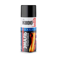 Эмаль термостойкая Kudo KU-5002 чёрная (0,52 л) от Водопад  фото 1