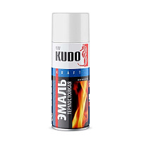 Эмаль термостойкая Kudo KU-5003 белая (0,52 л) от Водопад  фото 1