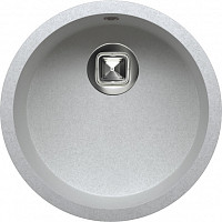 Мойка кухонная Tolero Classic R-104 43.5 см, круглая, искусственный камень, цвет серый металлик от Водопад  фото 1
