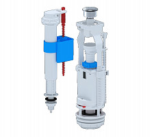 Арматура для бачка Ани-пласт WC8530C с нижней подводкой G 3/8" с пластиковым штуцером, кнопка хромированная от Водопад  фото 1