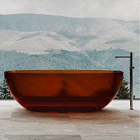 Ванна прозрачная Abber AT9703Opal 1700х750х550 мм, из полиэфирной смолы, цвет коричневый от Водопад  фото 2