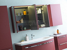 Зеркальный шкаф Kolpa San Adele TO70 RED-LED 70 см, со светодиодной подсветкой, цвет красный от Водопад  фото 3
