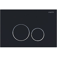 Кнопка смыва Акватек Evolution new KDI-0000020, круглые клавиши, черная матовая, пластик от Водопад  фото 1