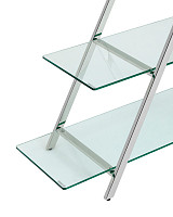 Стеллаж Stool Group Гейт, прозрачное стекло, сталь серебро от Водопад  фото 2