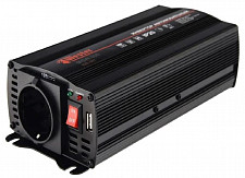 Преобразователь инверторный автомобильный Wester MSW600 920-001 12-220 В + USB, 600 Вт, модифицированная синусоида от Водопад  фото 1