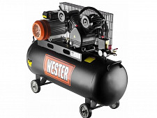 Компрессор Wester WBK2200/100PRO ременной привод, поршневой, масляный, 2200 Вт, 340 л/мин, 8 бар от Водопад  фото 1