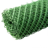 Решетка заборная 64535 в рулоне, 1,5х25 м, ячейка 75х75 мм, пластиковая, зеленая от Водопад  фото 2
