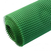 Решетка заборная 64512 в рулоне, 1х20 м, ячейка 15х15 мм, пластиковая, зеленая от Водопад  фото 2
