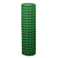 Решетка заборная 64516 в рулоне, 1х20 м, ячейка 50х50 мм, пластиковая, зеленая от Водопад  фото 1